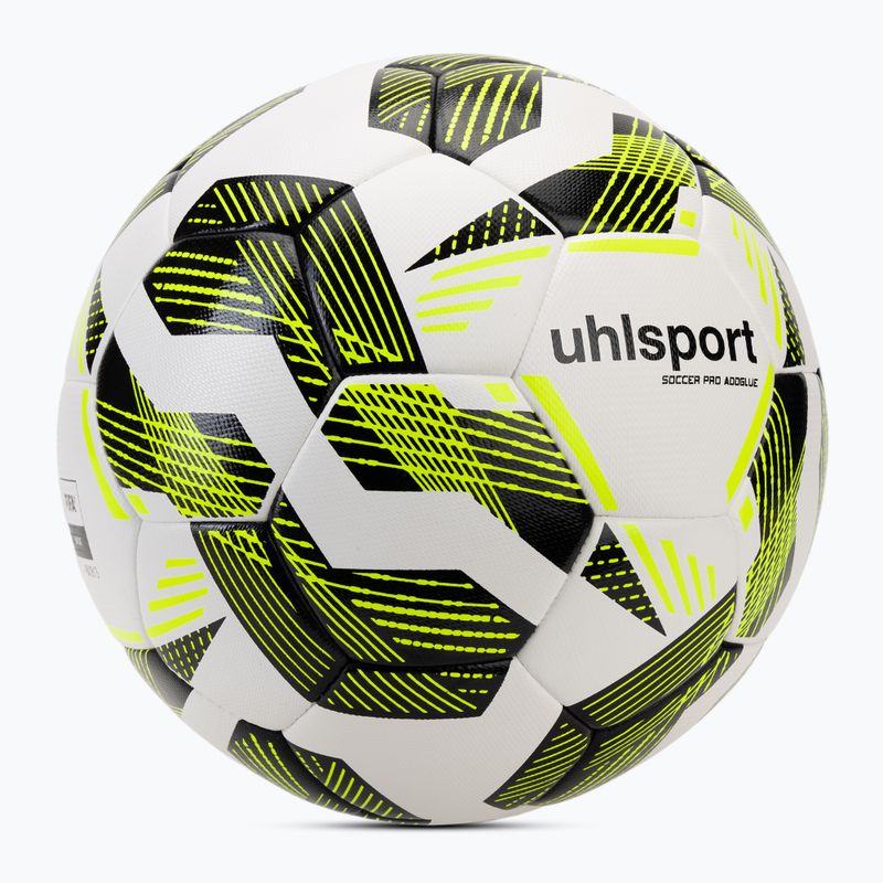 Uhlsport Pro Addglue calcio bianco/nero/giallo fluo taglia 5 2