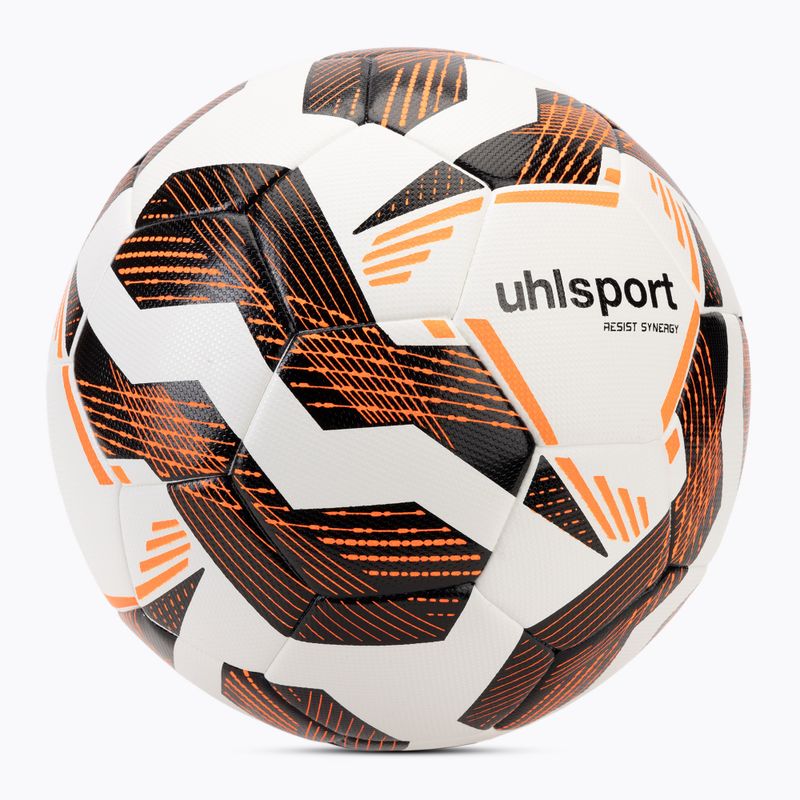 Uhlsport resistere Synergy calcio bianco / nero / arancio fluo dimensioni 5 3