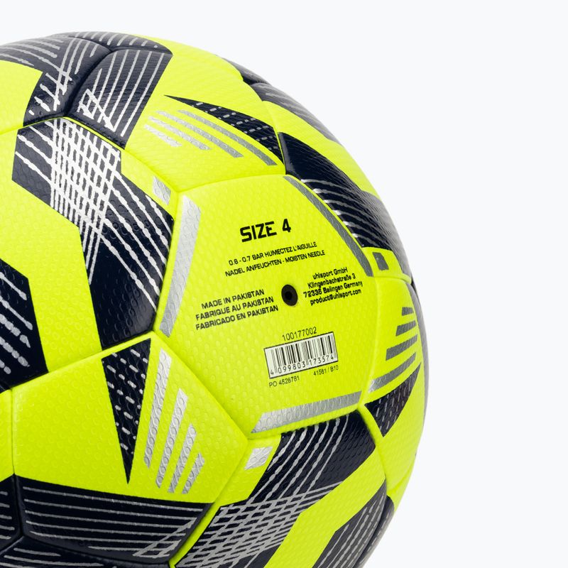 Calcio uhlsport 350 Lite Addglue fluo giallo / marina / argento dimensioni 4 3
