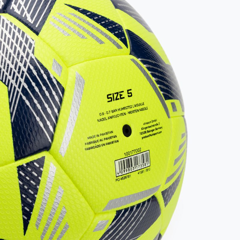Calcio uhlsport 350 Lite Addglue fluo giallo / marina / argento dimensioni 5 3