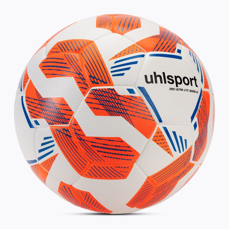 Calcio uhlsport 290 Ultra Lite Addglue bianco / arancio fluo / blu scuro dimensioni 5 2