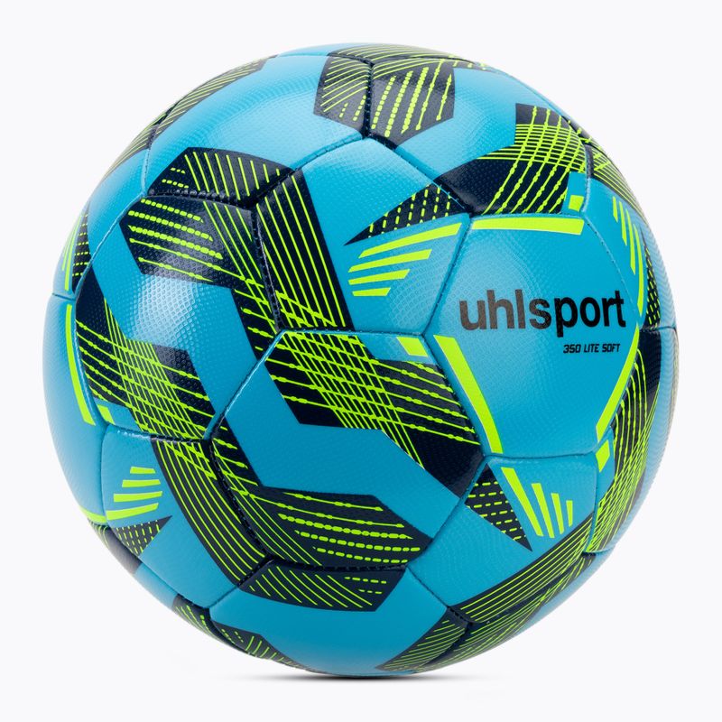 Calcio uhlsport Lite Soft 350 blu chiaro / marina / giallo antico dimensioni 5 2