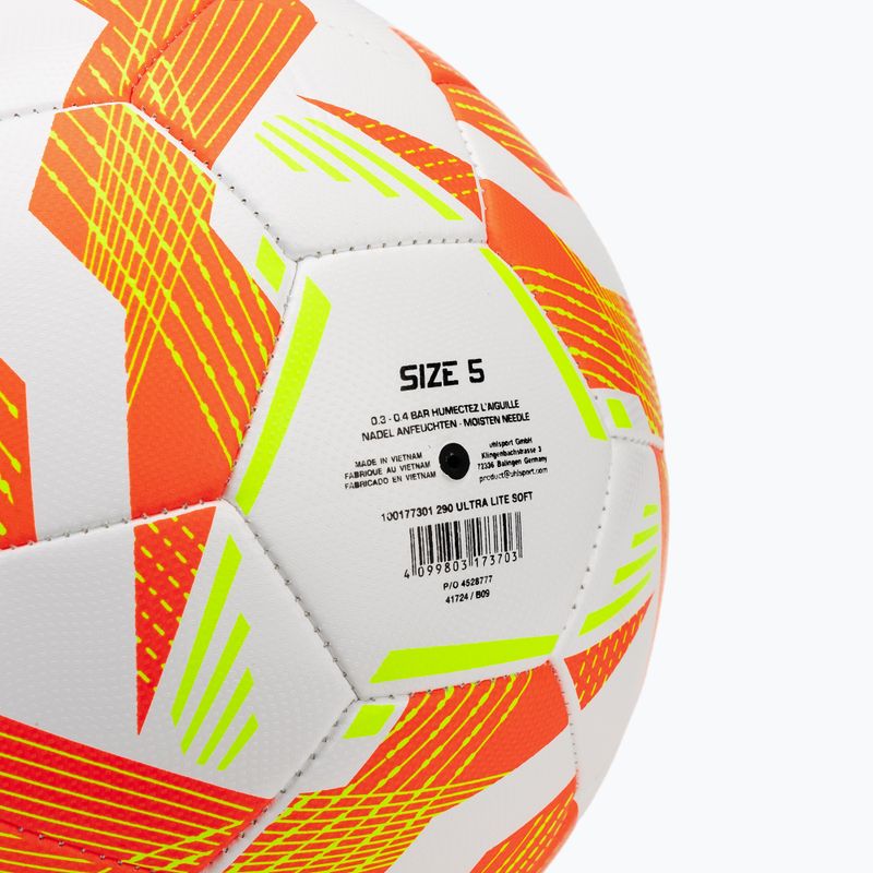 Calcio uhlsport Ultra Lite Soft 290 bianco / arancio fluo / giallo fluo dimensioni 5 3
