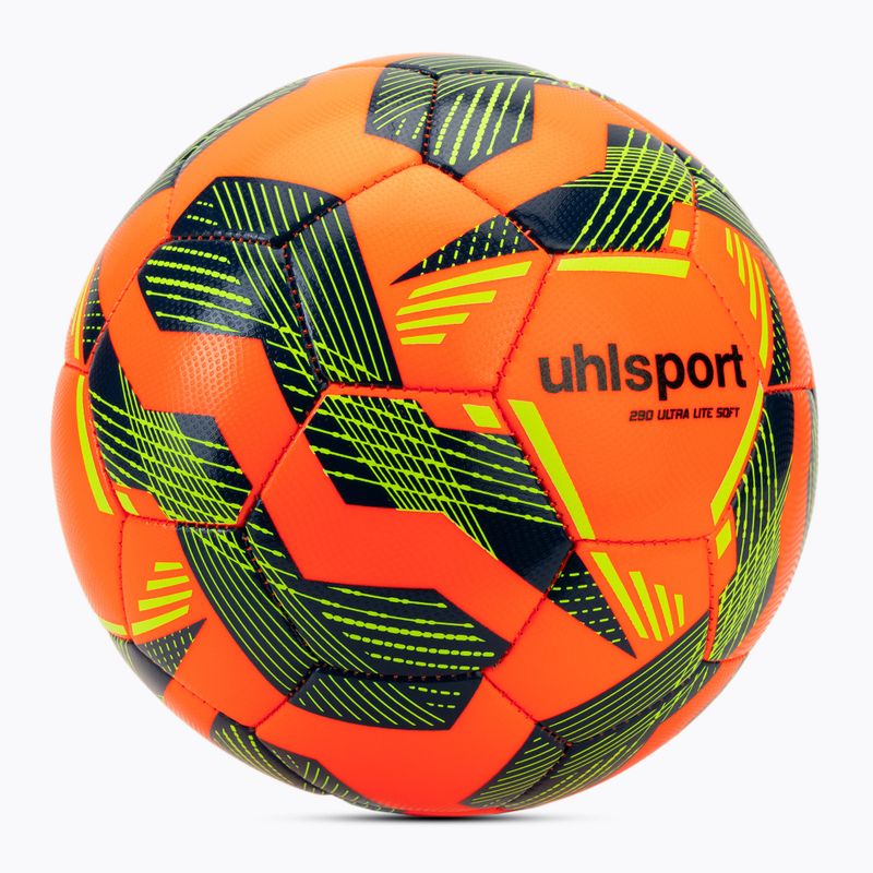 Calcio uhlsport Ultra Lite Soft 290 fluo arancione/navy/giallo fluo dimensioni 4 2