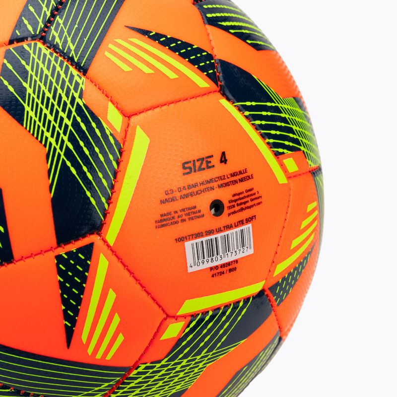 Calcio uhlsport Ultra Lite Soft 290 fluo arancione/navy/giallo fluo dimensioni 4 3
