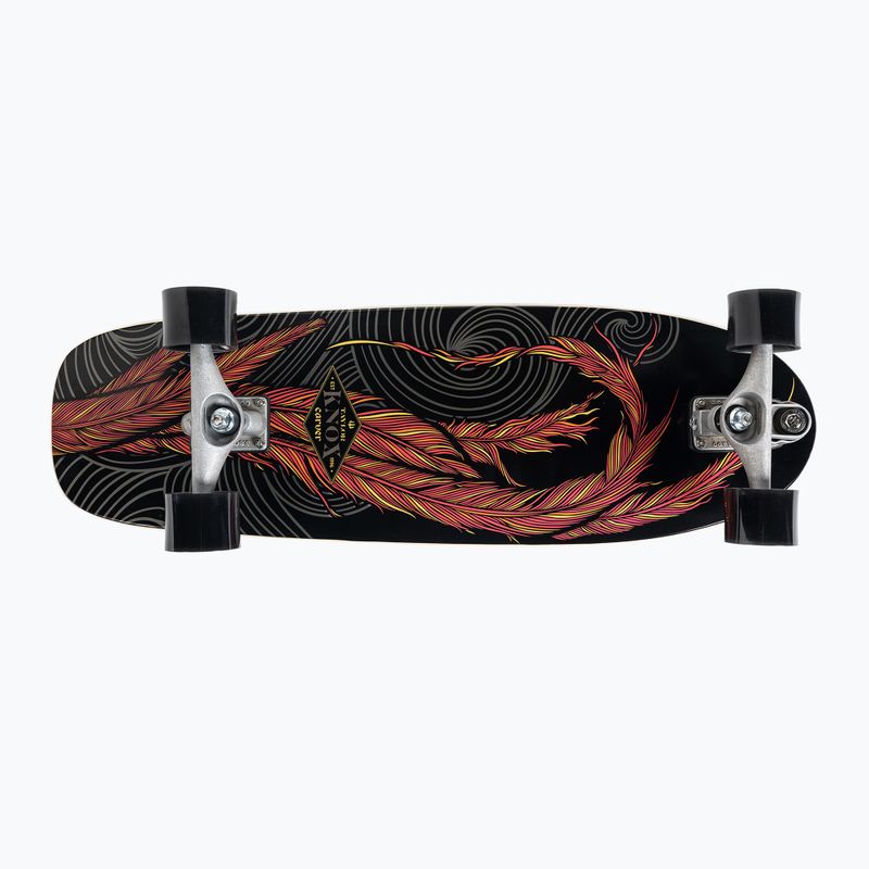 Surfskate skateboard Carver C7 Raw 31.25" Knox Phoenix 2022 Completo nero e rosso C1013011133