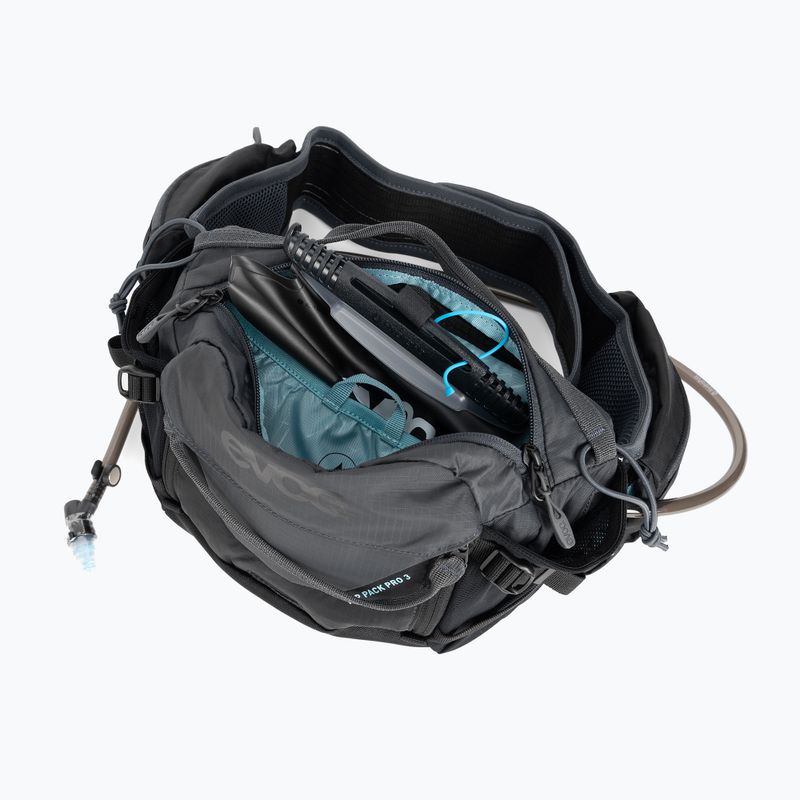 EVOC Hip Pack Pro 3 litri con serbatoio da 1,5 litri nero/grigio carbonio 5