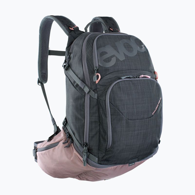 Zaino da bicicletta EVOC Explorer Pro 26 l grigio carbonio/rosa polvere 6