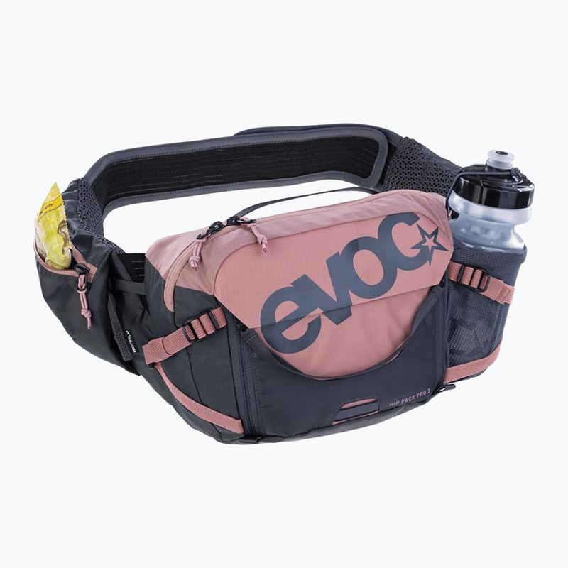 EVOC Hip Pack Pro 3 l, rosa polveroso/grigio carbone, valigetta per bicicletta 7