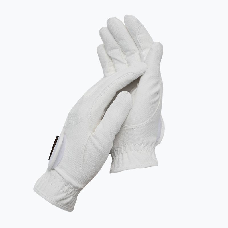 Guanti da equitazione Hauke Schmidt Un tocco di MagicTack ohne Patches bianco