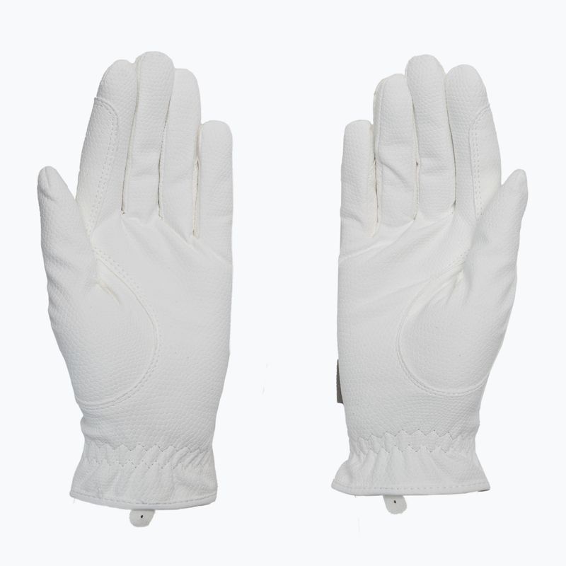 Guanti da equitazione Hauke Schmidt Un tocco di MagicTack ohne Patches bianco 2