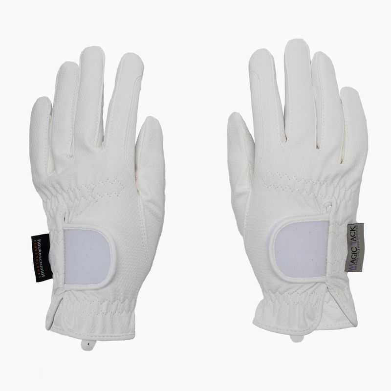 Guanti da equitazione Hauke Schmidt Un tocco di MagicTack ohne Patches bianco 3