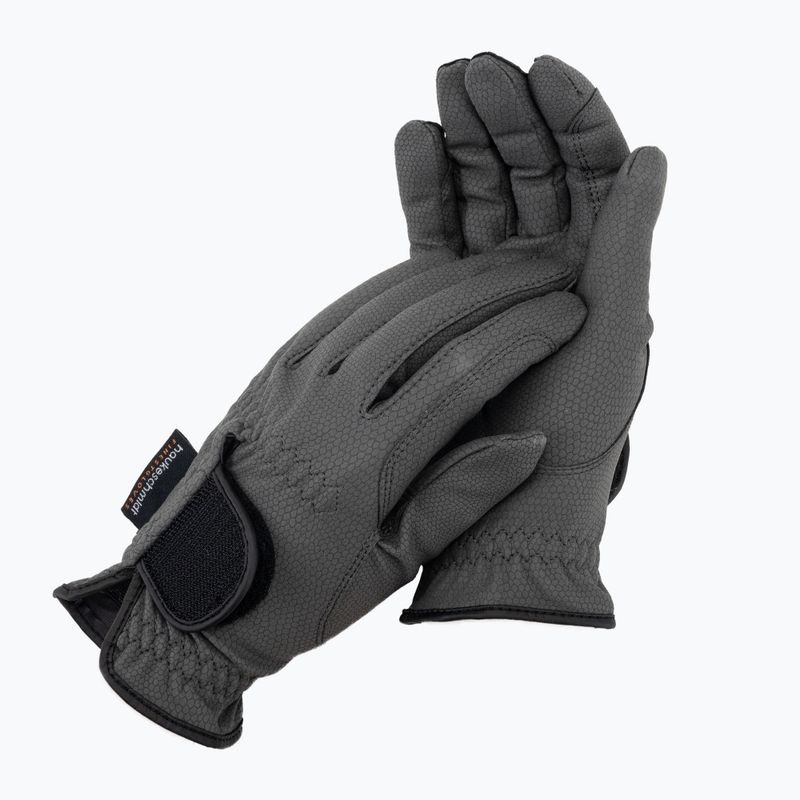 Guanti da equitazione Hauke Schmidt Un tocco di MagicTack ohne Patches grigio
