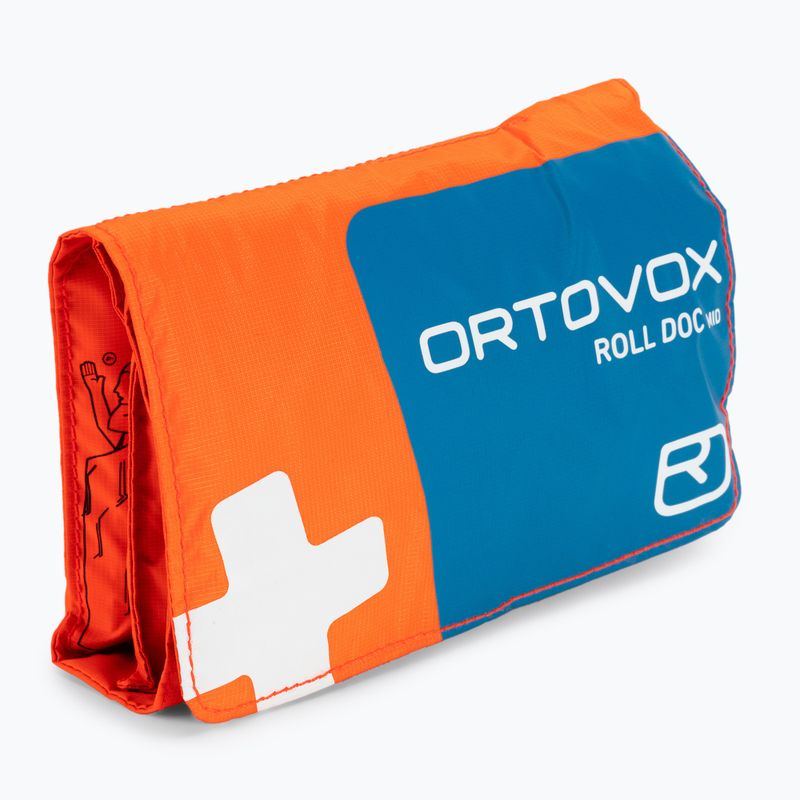 ORTOVOX First Aid Roll Doc Mid kit di pronto soccorso da viaggio arancione shocking