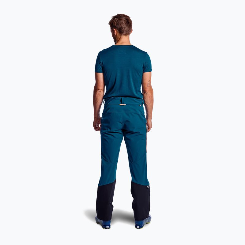 Pantaloni softshell da uomo ORTOVOX Pordoi blu petrolio 3