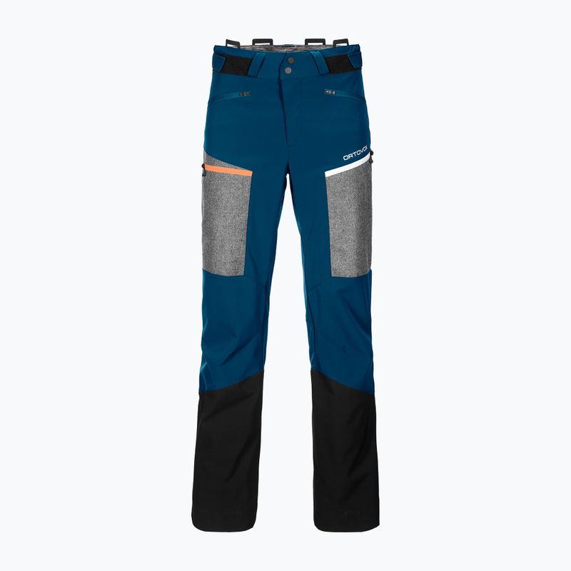 Pantaloni softshell da uomo ORTOVOX Pordoi blu petrolio 8