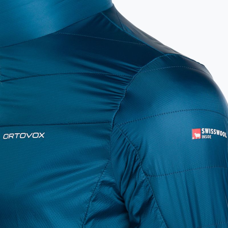 Giacca ibrida ORTOVOX Swisswool da uomo Piz Boval blu petrolio 7