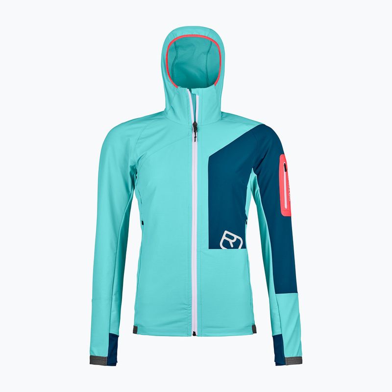 Giacca softshell donna ORTOVOX Berrino con cappuccio cascata di ghiaccio