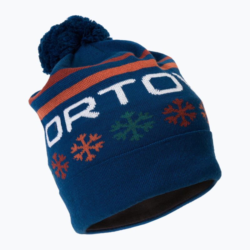 ORTOVOX Berretto invernale in maglia nordica blu petrolio