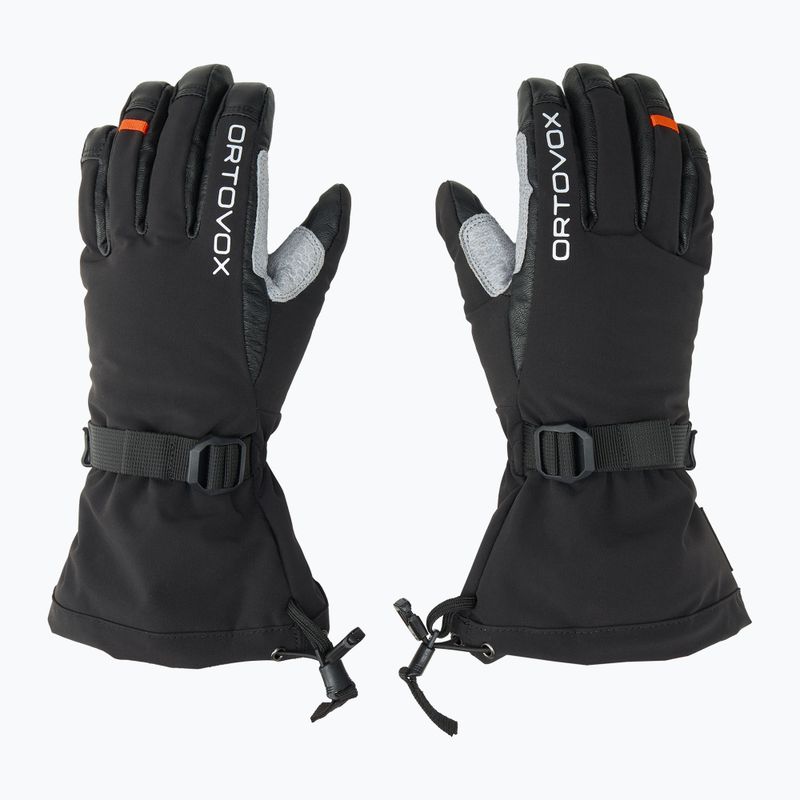 Guanti da sci da uomo ORTOVOX Merino Mountain nero raven 3