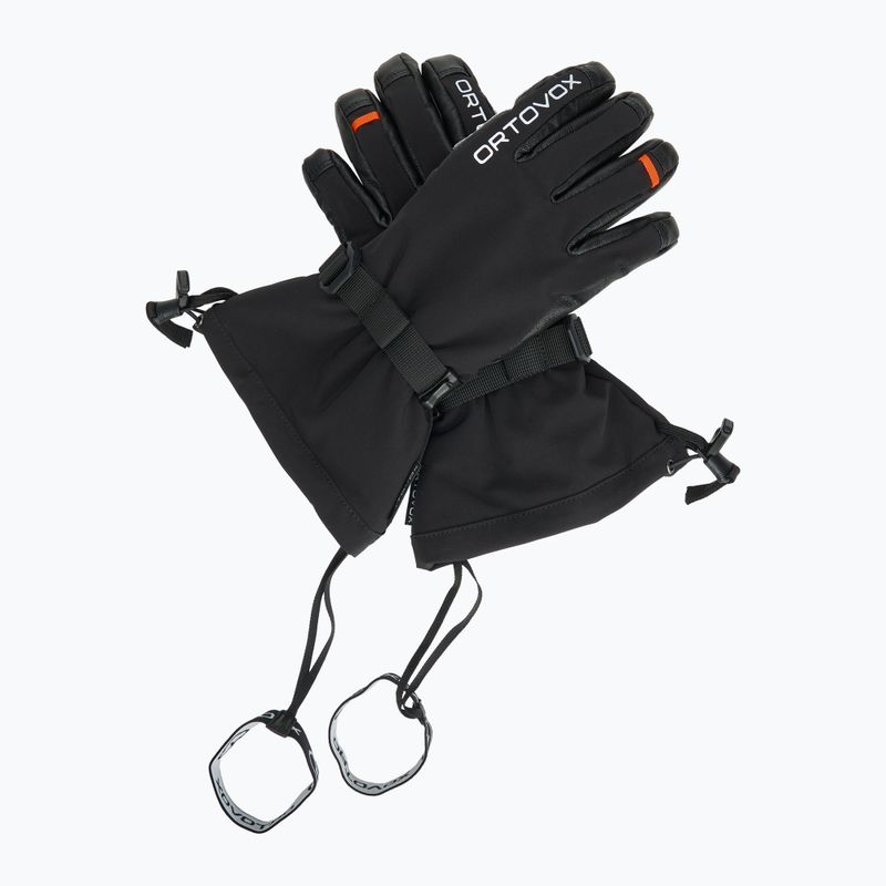 Guanti da sci da uomo ORTOVOX Merino Mountain nero raven 5