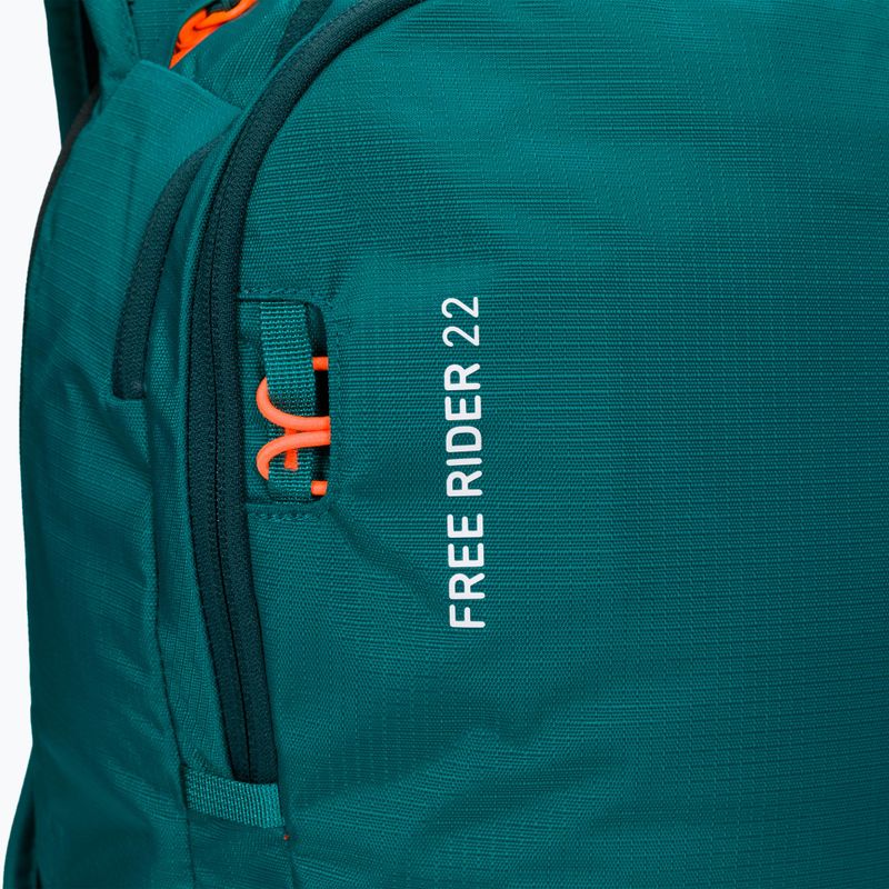 Zaino da sci ORTOVOX Free Rider 22 l verde pacifico 4