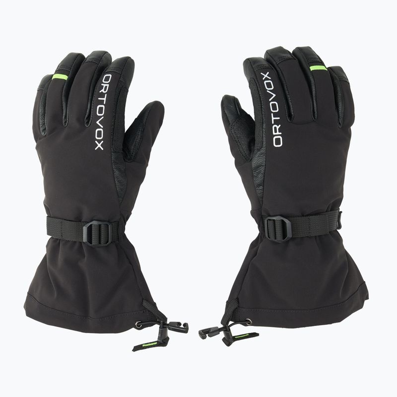 Guanti da sci da uomo ORTOVOX Merino Mountain nero raven 3