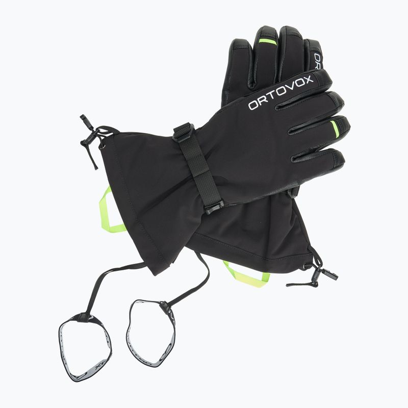 Guanti da sci da uomo ORTOVOX Merino Mountain nero raven 5