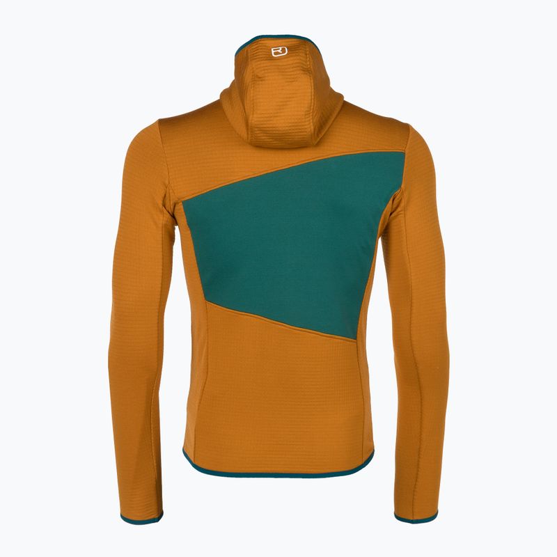 Felpa da uomo ORTOVOX Fleece Grid Hoody sly fox trekking 6