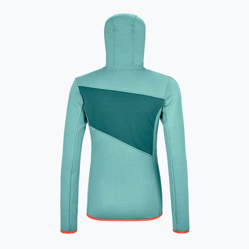 Giacca da trekking donna ORTOVOX Fleece Grid Hoody ice waterfall 2