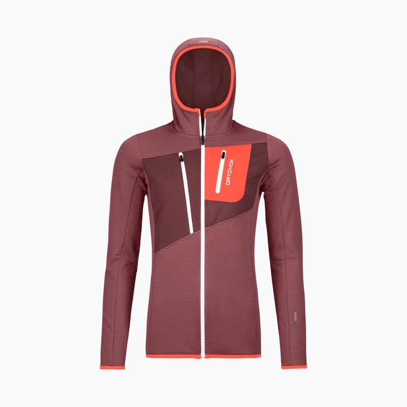 Felpa trekking donna ORTOVOX Fleece Grid Hoody mountain rose 10