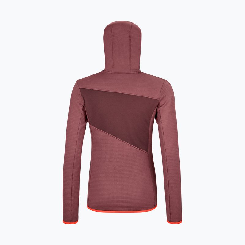 Felpa trekking donna ORTOVOX Fleece Grid Hoody mountain rose 11