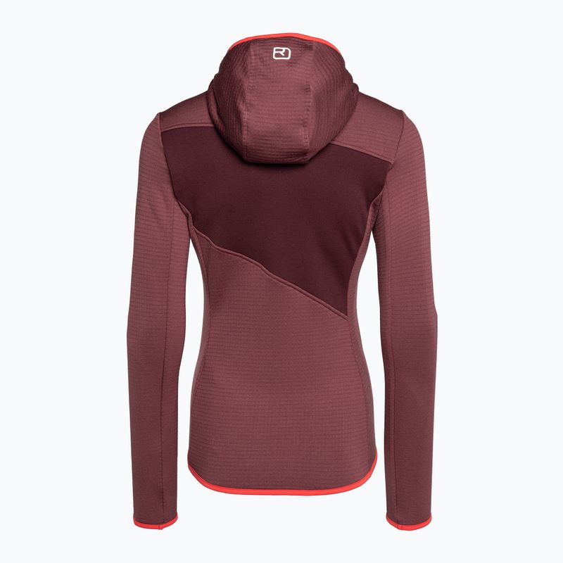 Felpa trekking donna ORTOVOX Fleece Grid Hoody mountain rose 7