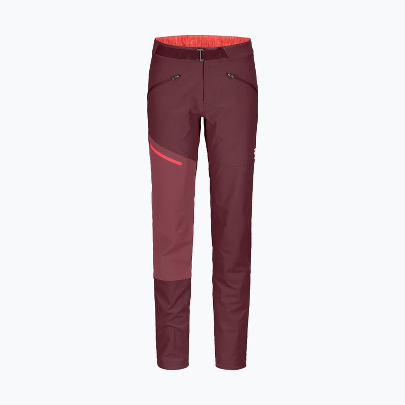 Pantaloni softshell da donna ORTOVOX Brenta winetasting 4