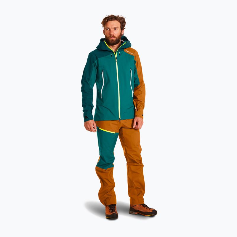 Giacca antipioggia da uomo ORTOVOX Westalpen 3L Light verde pacifico 2