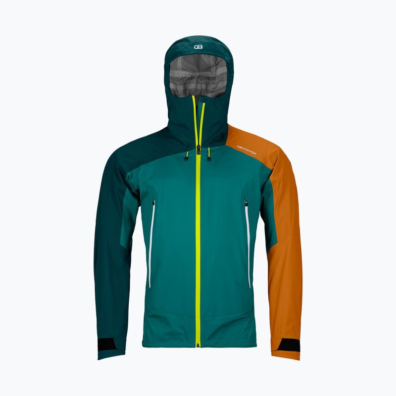 Giacca antipioggia da uomo ORTOVOX Westalpen 3L Light verde pacifico 7