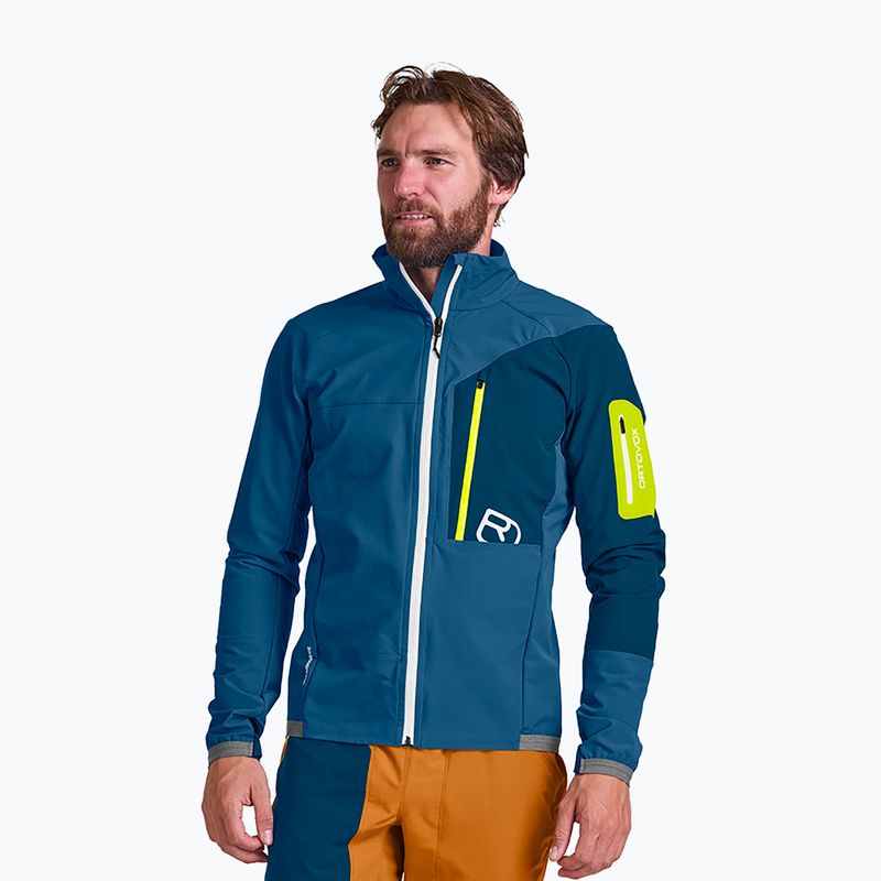 Giacca softshell da uomo ORTOVOX Berrino blu montagna