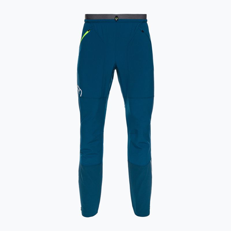 Pantaloni softshell da uomo ORTOVOX Berrino blu petrolio