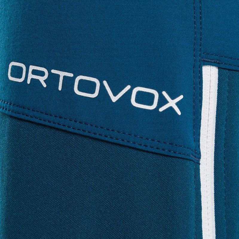 Pantaloni softshell da uomo ORTOVOX Berrino blu petrolio 4