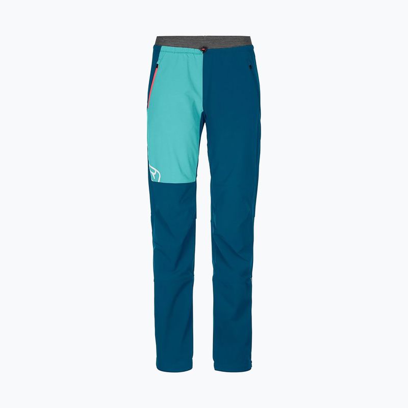 Pantaloni softshell da donna ORTOVOX Berrino blu petrolio