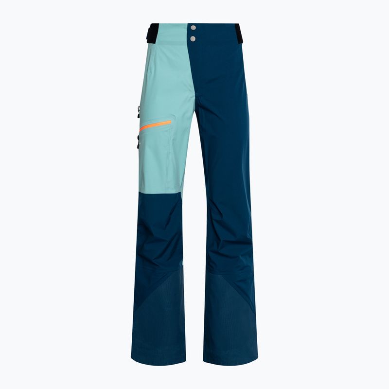 Pantaloni da sci da donna ORTOVOX 3L Ortler blu petrolio