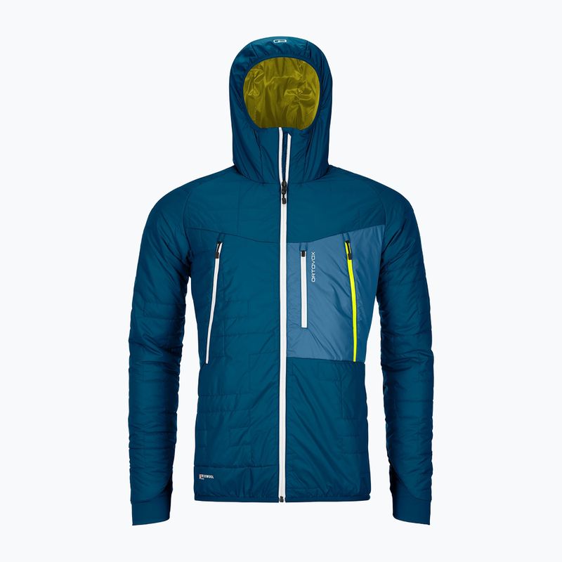 Giacca isolata ORTOVOX Swisswool da uomo Piz Boè blu petrolio