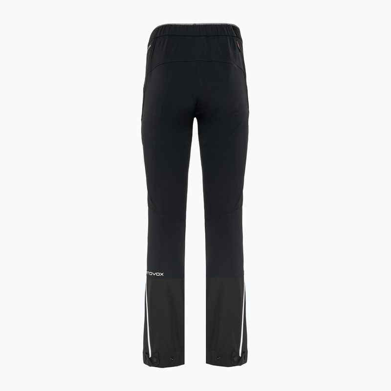 Pantaloni softshell da donna ORTOVOX Col Becchei nero corvo 2