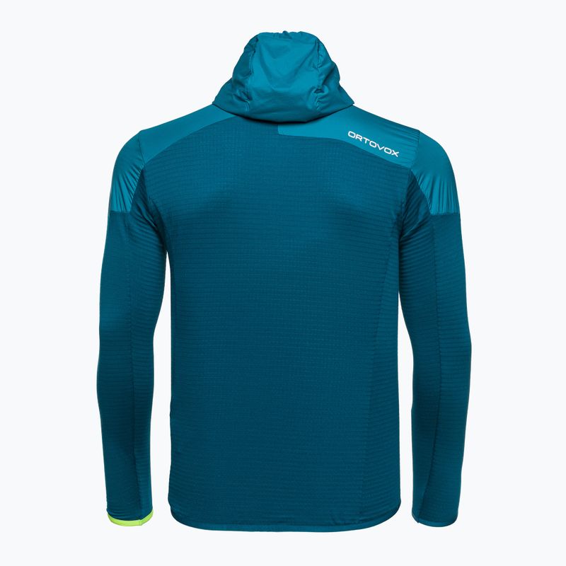 Giacca da trekking da uomo ORTOVOX Ladiz Hybrid blu petrolio 2