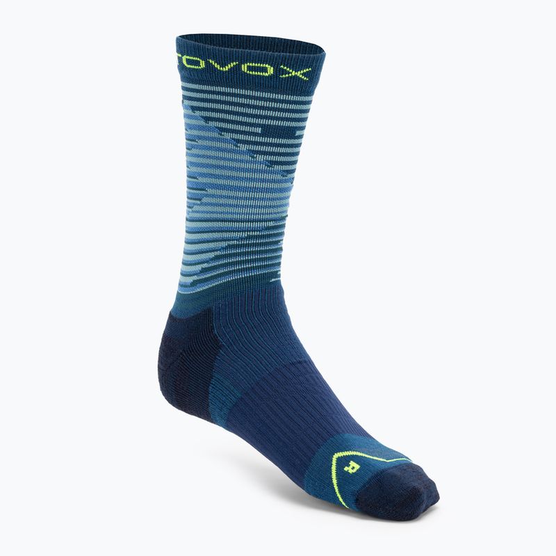 Calze da sci da uomo ORTOVOX All Mountain Mid blu petrolio 2