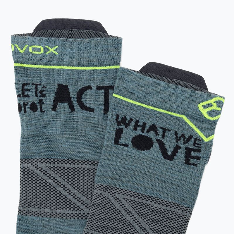 Calze da trekking da uomo ORTOVOX Alpine Light Low grigio artico 3