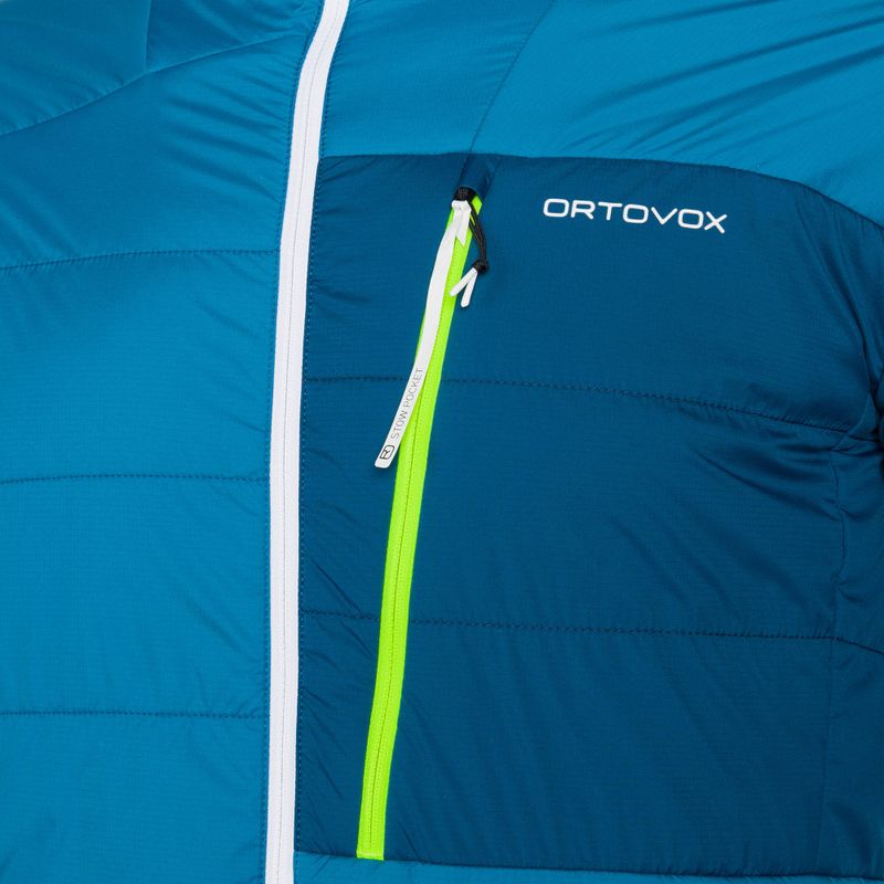 Giacca ibrida da uomo ORTOVOX Swisswool Piz Duan blu montagna 3