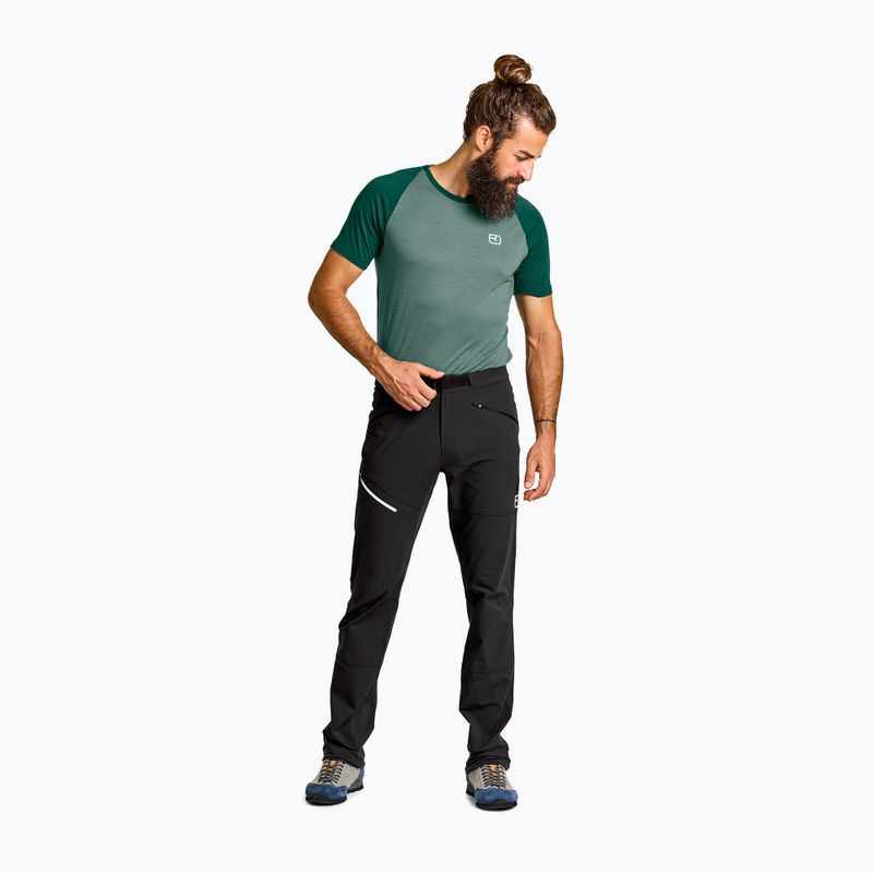 Pantaloni softshell da uomo ORTOVOX Brenta nero corvino 2