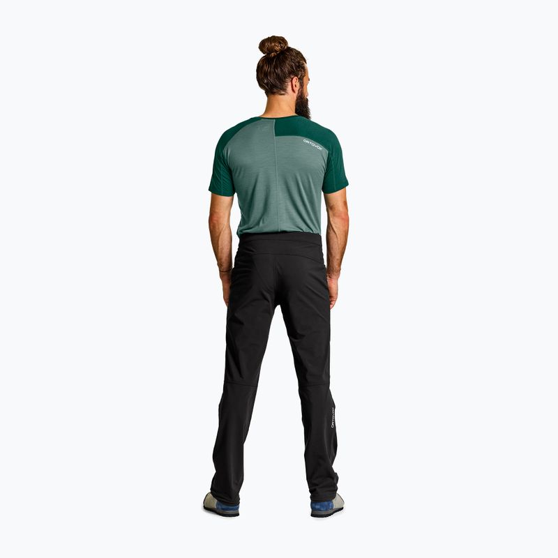 Pantaloni softshell da uomo ORTOVOX Brenta nero corvino 3