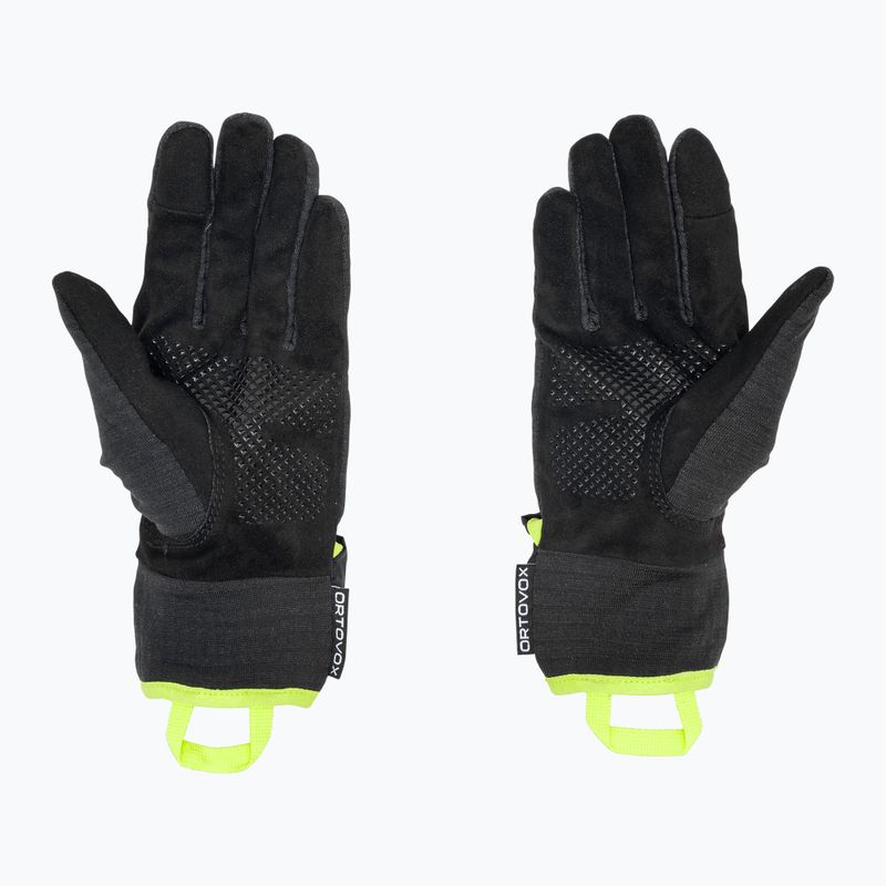 Guanti da paracadutismo da uomo ORTOVOX Fleece Grid Cover nero corvino 2